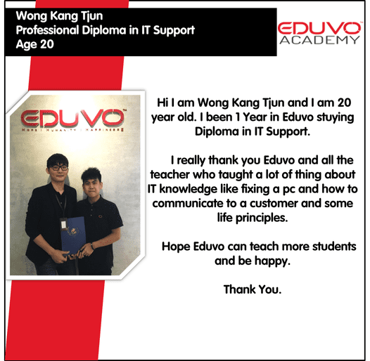 Diploma in IT Support - Wong Kang Tjun